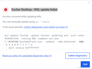 docker Desktop安装WSL --update报错问题_docker desktop - wsl update failed