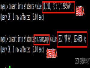 Mysql基本操作CURD（上）_mysql insert查询出来的数据