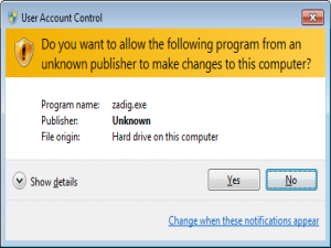 linusb + Zadig 2.x - 用户指南