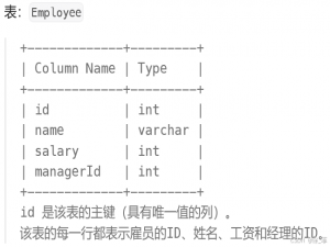 Leetcode——181.超过经理收入的员工_编写解决方案,找出收入比经理高的员工。