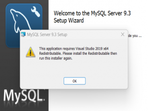 MySQL Server 9.3 Setup 安装失败：缺失 Visual Studio 2019 x64 运行库的解决_visual studio 2019 x64 redistributable