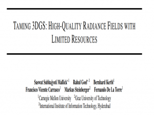 【学习笔记】Taming 3DGS泛读