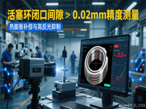 【基于C# + HALCON的工业视系统开发实战】十三、活塞环闭口间隙±0.02mm精度测量：热膨胀补偿与高反光抑制_halcon 高反光抑制及反光补偿处理