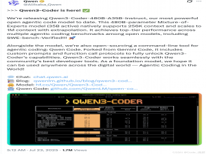Qwen3-Coder深度解析：实测惊艳的开源AI编程助手，性能直追Claude 4.0 sonnet！
