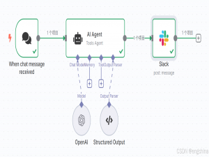 n8n 配置 AI Agent 使用 Structured Output Parser 输出 Json 格式的结果并发送给 Slack_n8n slack