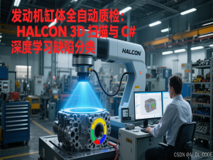 【基于C# + HALCON的工业视系统开发实战】二十九、发动机缸体全自动质检：HALCON 3D扫描与C#深度学习缺陷分类