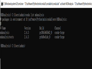 如何在Windows操作系统上通过conda 安装 MDAnalysis