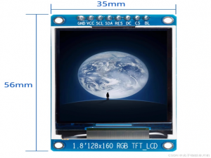 STM32传感器模块编程实践(六) 1.8寸液晶屏TFT LCD彩屏简介及驱动源码_1.8寸tft彩屏