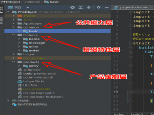 鸿蒙三层架构搭建详解 三层架构开发实战 附上模版源码 改改名字就可用