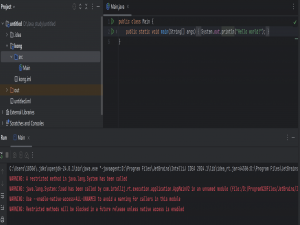 IntelliJ IDEA 解决WARNING: A restricted method in java.lang.System has been called等警告问题