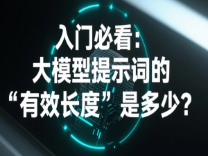 【AI】入门必看：大模型提示词的“有效长度”是多少？