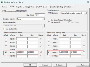 Keil 中设置 STM32 Flash 和 RAM 地址详解_keil设置内部ram值