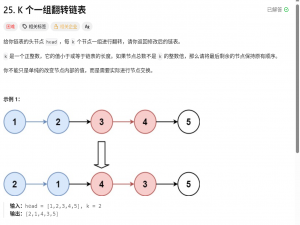 LeetCode 25：K 个一组翻转链表