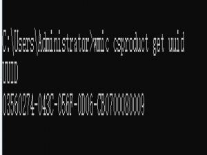获取电脑主板的 通用唯一标识符（UUID）