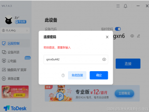 ToDesk设置临时密码和安全密码都可以当做连接密码使用_todesk安全密码