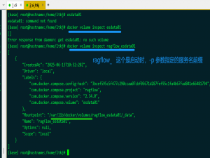 docker部署的ragflow服务迁移 数据卷迁移
