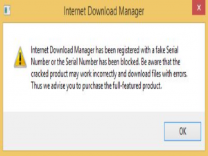 IDM:registered with a fake serial number