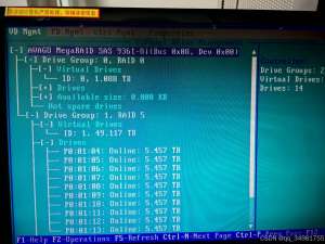 曙光服务器raid阵列 MegaRAID SAS 9361-8i配置教程 （含系统raid0 数据raid5）