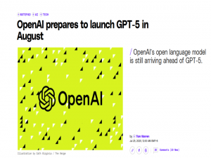 GPT - 5被曝将在8月初发布！并同步推出mini、nano版