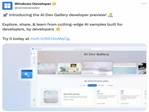 微软开源神器AI Dev Gallery，带你玩转本地AI！