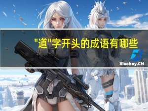 "道"字开头的成语有哪些
