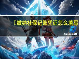 ​缴纳社保记账凭证怎么填写