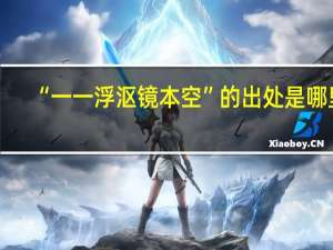 “一一浮沤镜本空”的出处是哪里