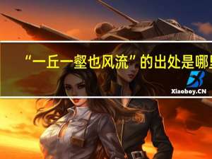 “一丘一壑也风流”的出处是哪里