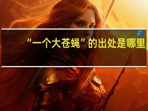 “一个大苍蝇”的出处是哪里