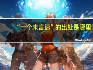 “一个未言速”的出处是哪里