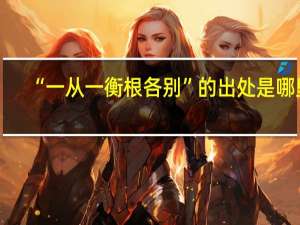 “一从一衡根各别”的出处是哪里