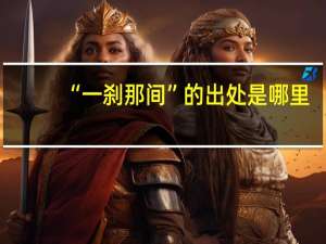 “一刹那间”的出处是哪里