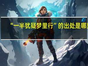 “一半犹疑梦里行”的出处是哪里