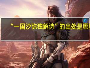 “一国沙弥独解诗”的出处是哪里