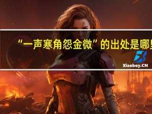 “一声寒角怨金微”的出处是哪里