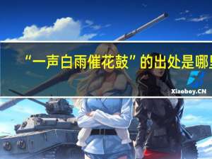 “一声白雨催花鼓”的出处是哪里