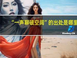 “一声聊破空阔”的出处是哪里