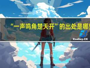 “一声鸣角楚天开”的出处是哪里