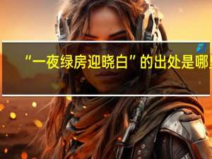 “一夜绿房迎晓白”的出处是哪里
