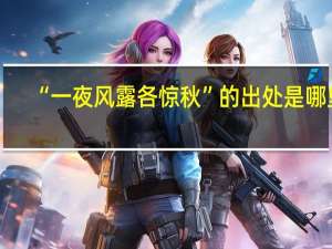 “一夜风露各惊秋”的出处是哪里