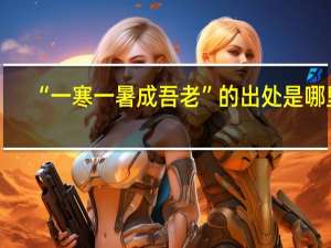 “一寒一暑成吾老”的出处是哪里