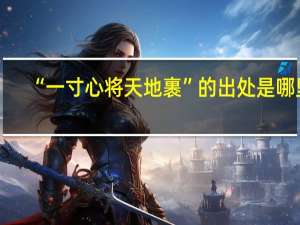 “一寸心将天地裹”的出处是哪里