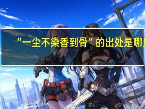 “一尘不染香到骨”的出处是哪里