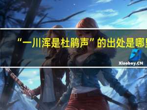 “一川浑是杜鹃声”的出处是哪里