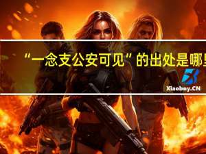 “一念支公安可见”的出处是哪里