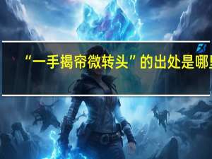 “一手揭帘微转头”的出处是哪里