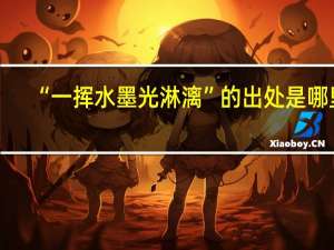 “一挥水墨光淋漓”的出处是哪里