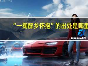 “一掬醉乡怀抱”的出处是哪里