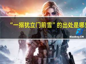 “一搦犹立门前雪”的出处是哪里