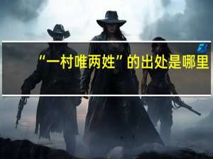 “一村唯两姓”的出处是哪里